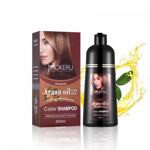 Permanent argan oil hair color shampoo